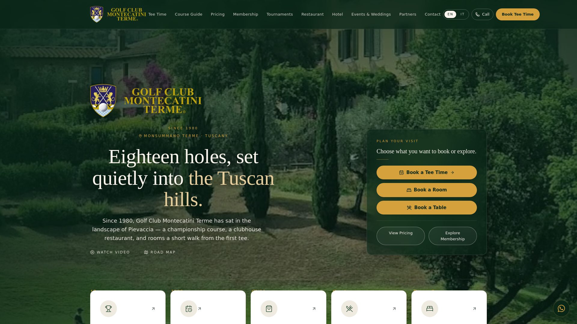 Golf Club Montecatini Terme website